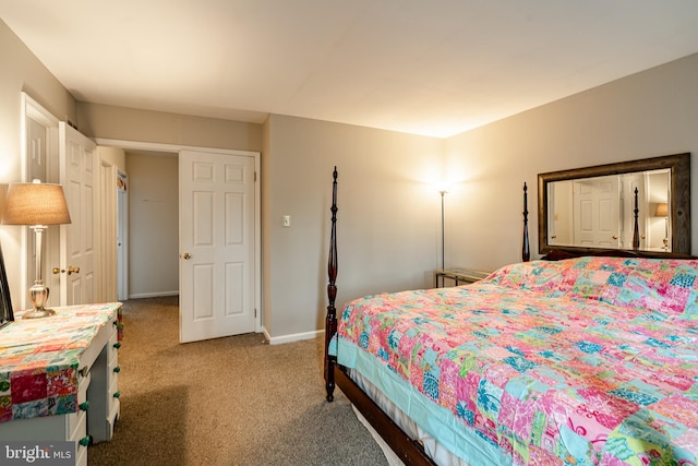 view of carpeted bedroom