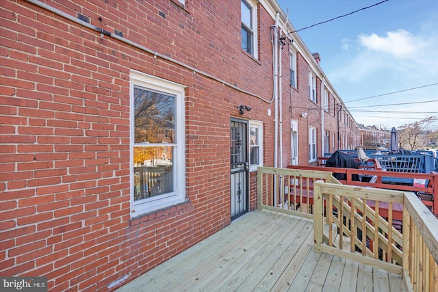 view of wooden deck