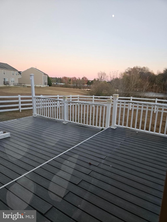 view of deck at dusk