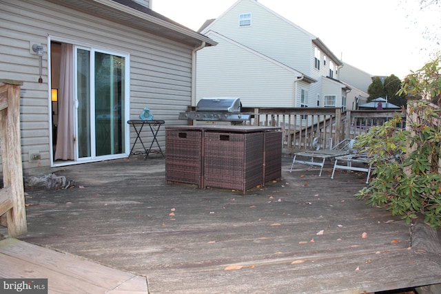 deck with area for grilling