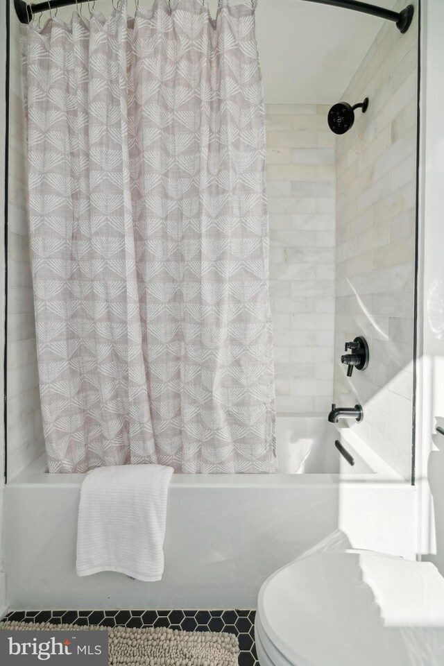 1513 Christian St Unit 5, Philadelphia, PA 19146 - full bath with shower / bath combo and tile patterned flooring