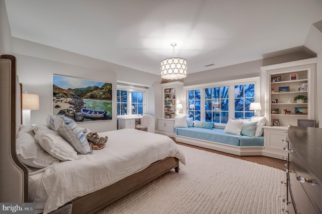 bedroom featuring light hardwood / wood-style floors