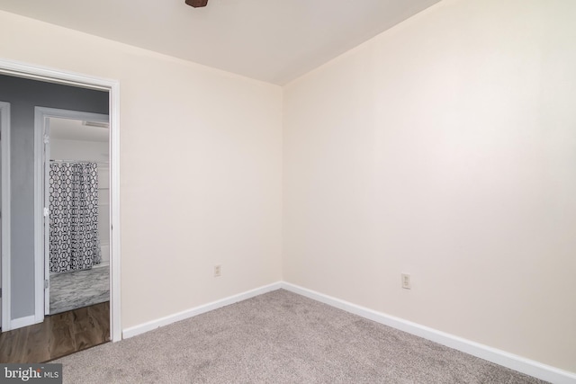 view of carpeted empty room