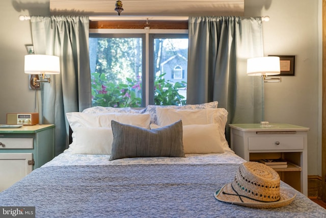 bedroom featuring hardwood / wood-style flooring