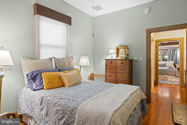 bedroom featuring light hardwood / wood-style floors