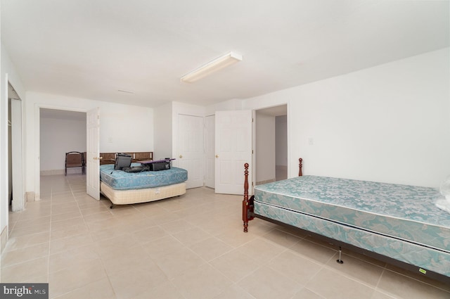 view of tiled bedroom