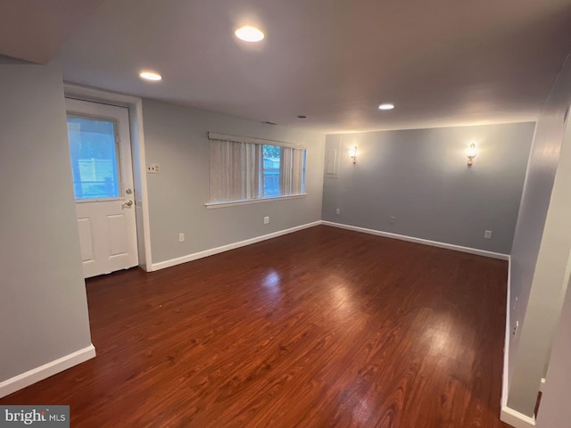 foyer featuring dark hardwood / wood-style flooring