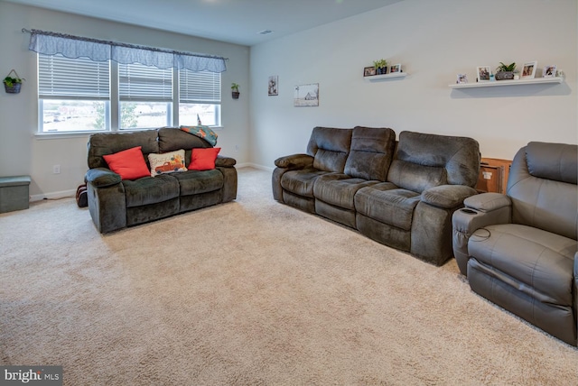 view of carpeted living room