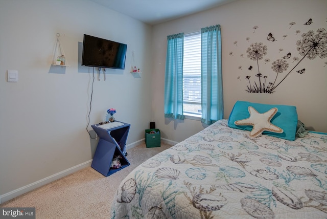 bedroom with carpet flooring