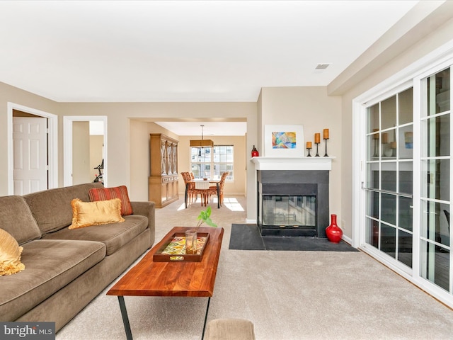 view of carpeted living room