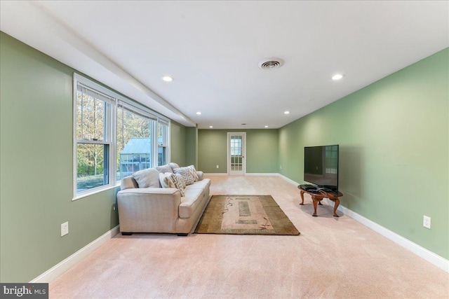 view of carpeted living room