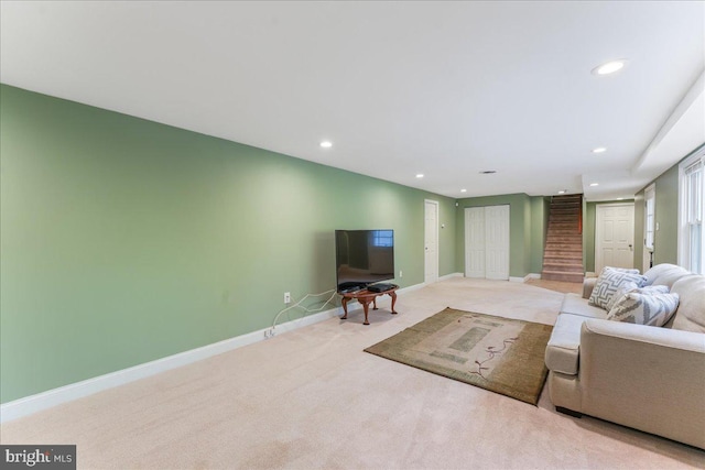 view of carpeted living room