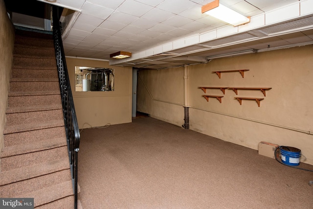 2217 N 59th St, Philadelphia, PA 19131 - finished below grade area with carpet floors and stairs