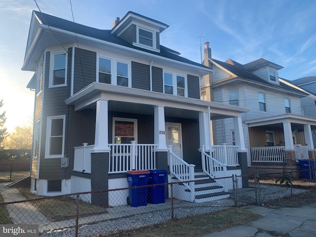 view of front of house with a porch