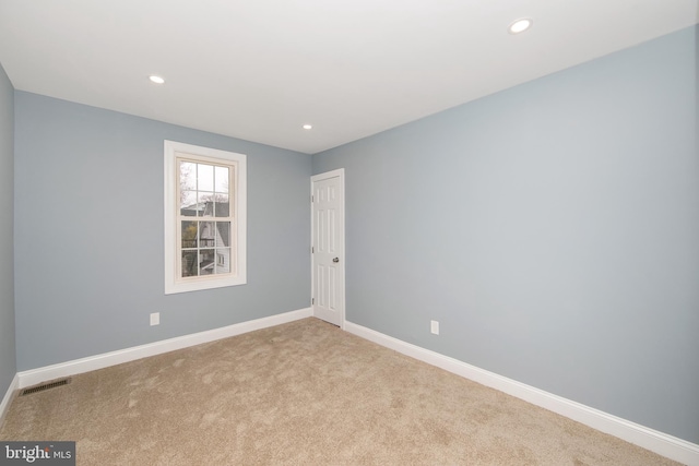 view of carpeted empty room