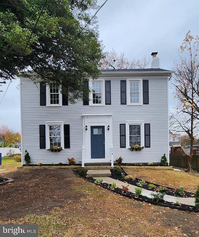 view of colonial home