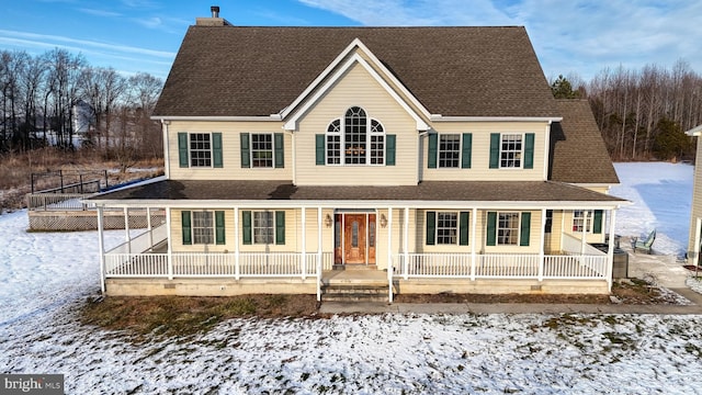 view of front of house featuring covered porch