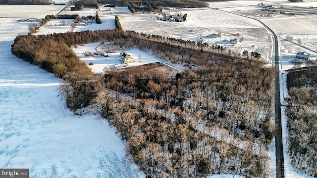 view of snowy aerial view