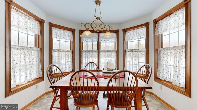 view of dining area