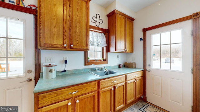 kitchen with a healthy amount of sunlight and sink