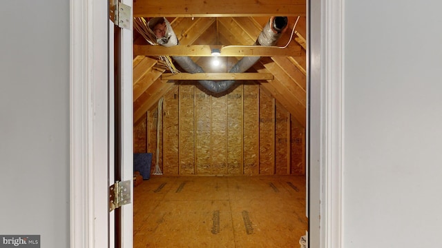 view of attic