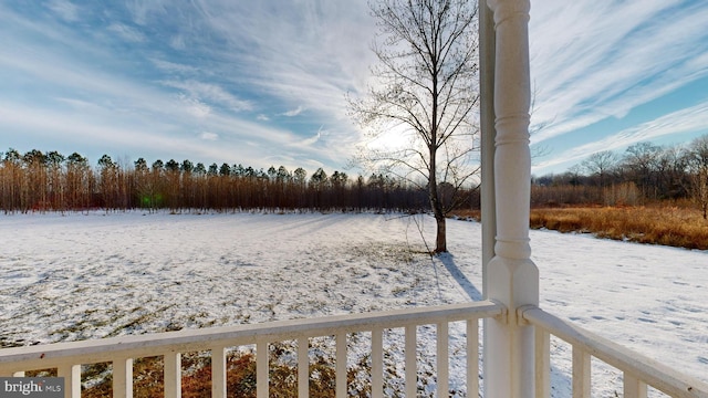 view of snowy yard