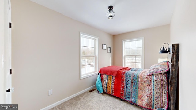 view of carpeted bedroom