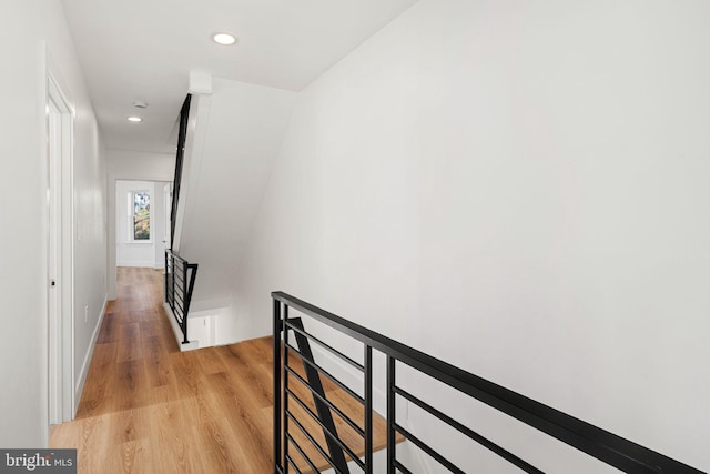 hall featuring light hardwood / wood-style floors