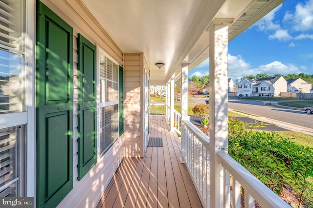 balcony featuring a porch