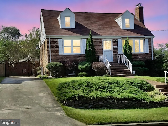 view of cape cod house