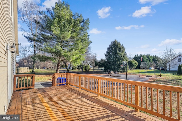 view of wooden terrace