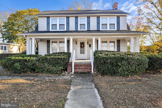 view of front of house featuring covered porch