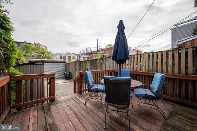 view of wooden deck