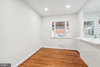 interior space featuring hardwood / wood-style flooring