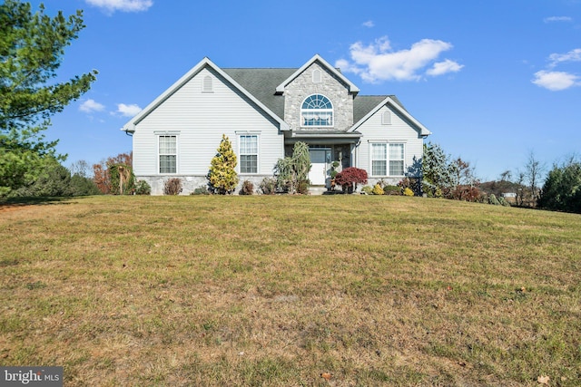 view of front property with a front yard