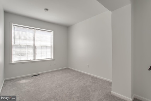 spare room featuring light carpet and a wealth of natural light