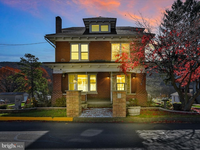 exterior space with a porch