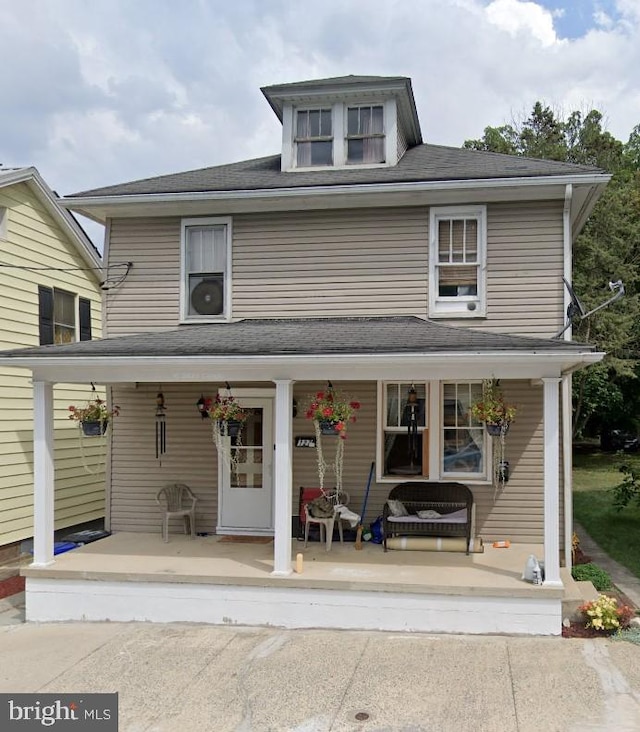 view of front of home with a porch