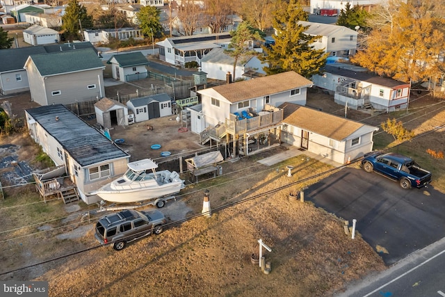 aerial perspective of suburban area