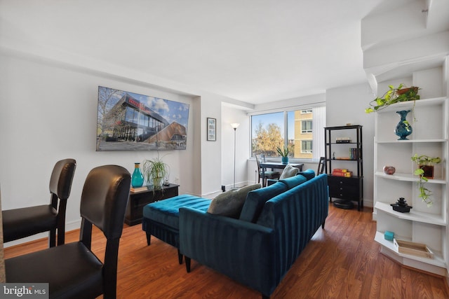 800 4th St SW Unit S312, Washington, DC 20024 - living room featuring wood finished floors and baseboards