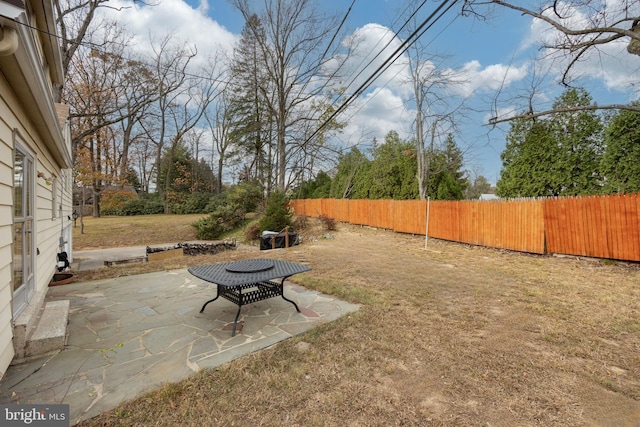 view of yard with a patio