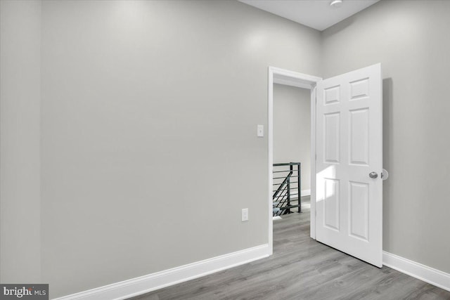 empty room featuring light hardwood / wood-style floors