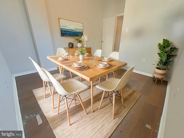 dining room featuring wood-type flooring