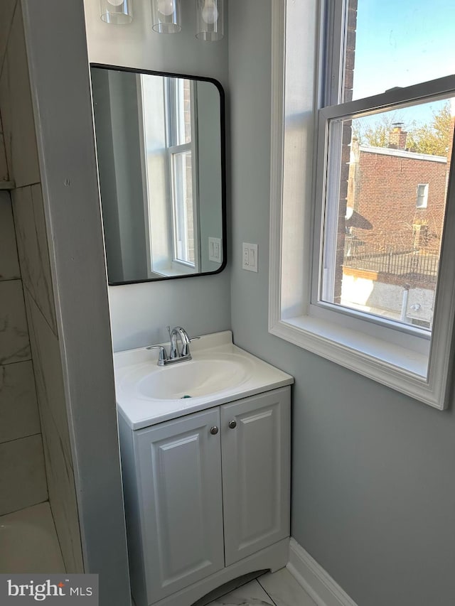 bathroom featuring vanity