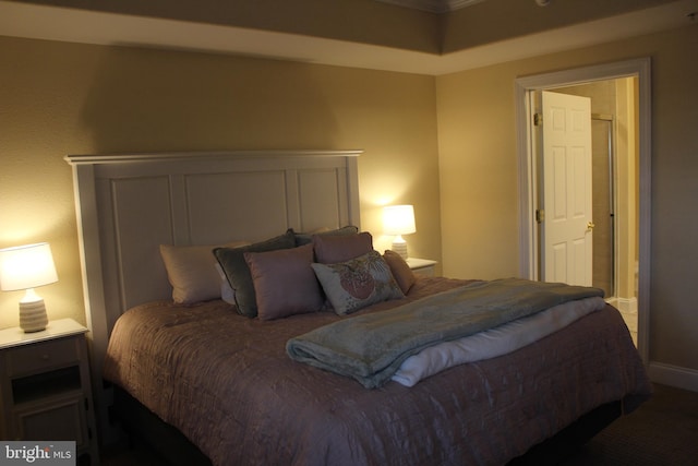 bedroom featuring carpet