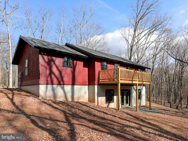 exterior space with a deck