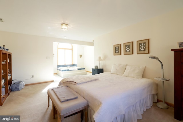 view of carpeted bedroom