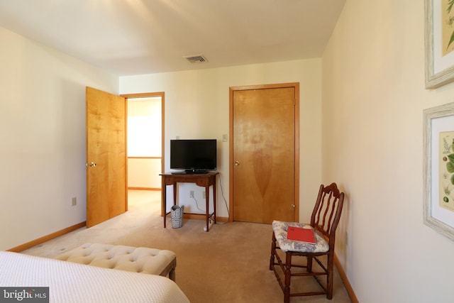 bedroom with carpet floors