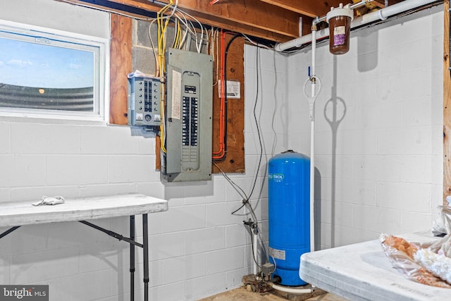 utility room featuring electric panel