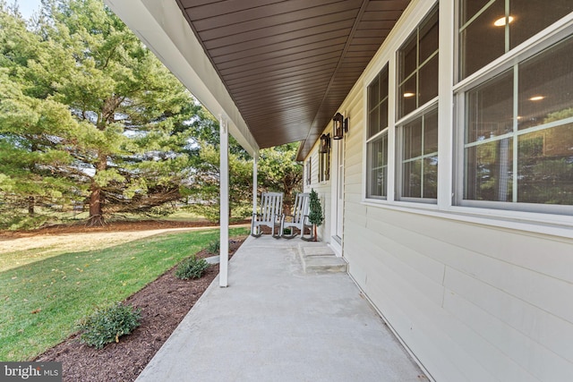 view of patio / terrace with a porch